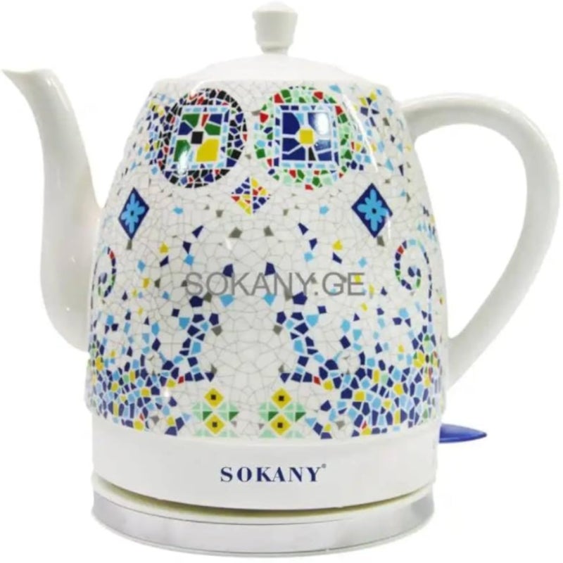 SOKANY Ceramic electric teapot SK-09008 (1000W, 1.5L)
